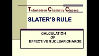 CORRECTION SLATERS RULE EFFECTIVE NUCLEAR CHARGE [upl. by Owen]