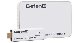 GEFEN GTVWHD1080PSR Wirelessly extend HDMI video at 1080p [upl. by Aivon]