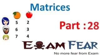 Maths Matrices part 28 Example Transpose CBSE Mathematics XII [upl. by Llednol]