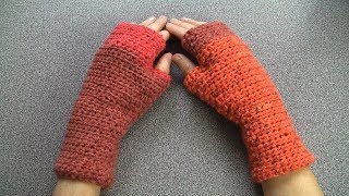 Crochet easy Fingerless Gloves [upl. by Kessel]