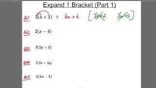 GCSE Revision Video 2  Expanding 1 Bracket 1 [upl. by Ahsinor744]