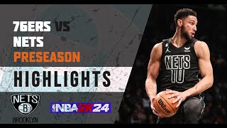 The Best Moments From The 76ers vs Nets PreSeason Game [upl. by Kcirrem]