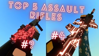 top 5 BEST ASSAULT RIFLES in phantom forces [upl. by Brade]