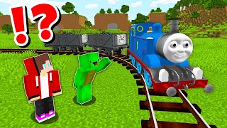 JJ and Mikey find Thomas the Train CHALLENGE in Minecraft  Maizen Minecraft 13 [upl. by Doersten]