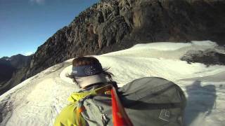 Jewel Glacier Early Season Skiing with Mini Crevasse Fun [upl. by Parette]