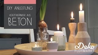 DIY Anleitung  Kerzenständer aus Beton basteln [upl. by Ck]