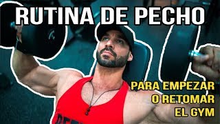 RUTINA DE PECHO PARA EMPEZAR O RETOMAR EL GYM  Gymtopz [upl. by Ahsiniuq]