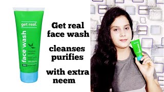 Get real face washGet real cleanses purifies face washGet real neem face wash [upl. by Nahtanaj]