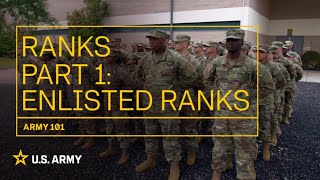 Army 101 Ranks  Enlisted Ranks  US Army [upl. by Cacilie]