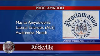 Amyotrophic Lateral Sclerosis ALS Awareness Month Proclamation [upl. by Yelknirb]