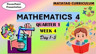 Mathematics 4 Matatag Curriculum Quarter 1 Week 4 Day 15 [upl. by Orimar]