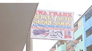 Car Shock Absorbers Grogan Spare Market Kirinyaga Road bouncingtest Mechanic [upl. by Hulburt938]