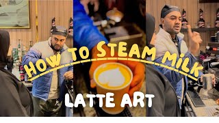 How to steam milk for latte art  How to steam milk [upl. by Kcarb]