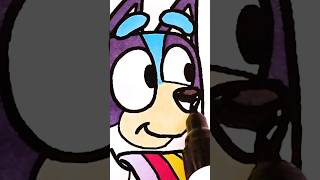 Coloring Bluey and Bingo drawing short blueybingo [upl. by Friedrick]