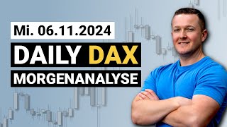 Bringt USWahl ein Shortsignal  Daily DAX Morgenanalyse am 06112024  Florian Kasischke [upl. by Attenod]