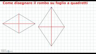 Come disegnare il rombo su un foglio a quadretti [upl. by Ehrenberg]