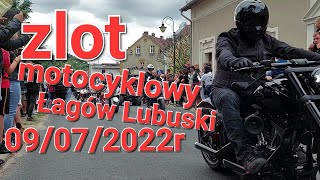 Zlot motocyklowy Łagów Lubuski 2022 r  przejście ulicami miasta [upl. by Timi]