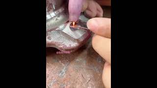 Part 298 Casting defect repair welding point white bright cold welding machine😱😱 [upl. by Esinereb769]