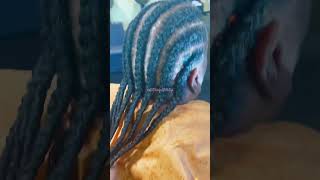 She Asked For Straight Back Cornrows With Curly Ends braids hairstyles shorts [upl. by Seek]