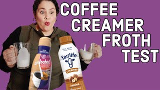 Which Coffee Creamer Froths Best NEW Coffeemate amp Fairlife Creamer Froth Test [upl. by Yelserp]