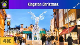 KingstonuponThames Christmas Market Bentall Centre and Alpine Village festive walk narrated 4K [upl. by Graham600]