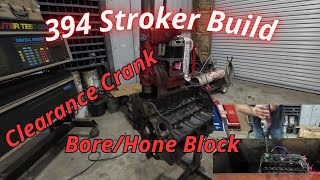 351w 394 Stroker build  Bore Hone Block Clearance [upl. by Eneiluj675]