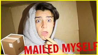 I MAILED MYSELF in a BOX and IT WORKED  Human mail challenge [upl. by Dewain]