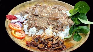 perilla seeds and pork fats curry NAGAS fav curry with small river fish chutney  kents vlog [upl. by Hepsiba]