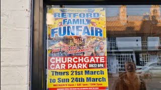 Retford Family Fun Fair Churchgate Car Park March 2024 [upl. by Odlavu213]