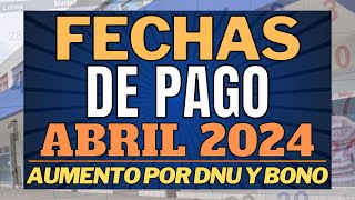 Cuando y Cuanto COBRO ANSES ABRIL 2024 ➡️ Jubilados Pensionados PNC  Fechas de Pago BONO Y AUMENTO [upl. by Killoran]