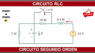 ✅Como resolver circuito de segundo Orden ✅ Circuito RLC ✅ Problema de práctica 81 Alexander Sadiku [upl. by Nosnor]