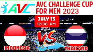 Indonesia vs Thailand  AVC Challenge Cup for Men 2023 LIVE SCOREBOARD [upl. by Hermes]