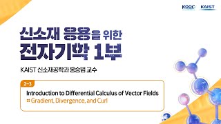 Gradient Divergence and Curl  23 신소재 응용을 위한 전자기학 1부 [upl. by Haduhey]