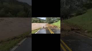 Washed out road due to the hurricane [upl. by Victor]