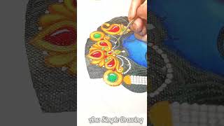 Krishna ji Drawing easy shorts youtubeshorts [upl. by Teria]