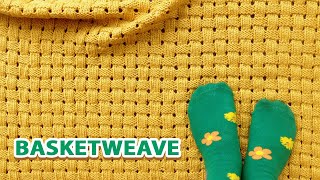 HowToKnit Basketweave Stitch  Easy to knit [upl. by Assehc]