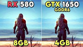 RX 580 vs GTX 1650 GDDR6  Test in 12 Games [upl. by Arbmik]