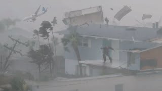 Hurricane Milton Scariest Tornado Moments Ever Caught On Camera  Fort Myers Florida USA [upl. by Ettedranreb]