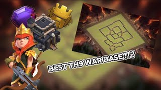 TH9 BEST WAR BASE ANTI 3 STAR ANTI DRAGON SPAM  TH9 BEST BASES FOR WAR BASE ALWAYS 2 STARS  coc [upl. by Euqinot647]