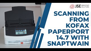 Scanning from Kofax PaperPort 147 with a Fujitsu ScanSnap iX1600 and the SnapTwain TWAIN driver [upl. by Eilak]