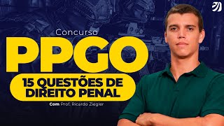 CONCURSO POLÍCIA PENAL GOIÁS PPGO 15 QUESTÕES DE DIREITO PENAL Ricardo Ziegler [upl. by Priest746]