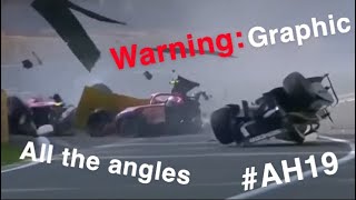 All Angles Of Anthoine Hubert’s Fatal Crash Including Juan Manuel Correa [upl. by Gonta]