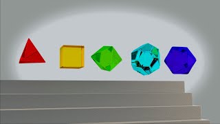 Platonic Solids Which is faster  Rigid body simulation [upl. by Seidler196]