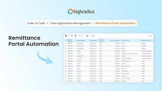 Streamline Payment Processes with HighRadius Remittance Portal Automation [upl. by Melvyn]