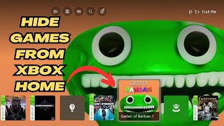 How to hide games from the Xbox home screen [upl. by Mathre437]