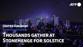 Thousands gather at Stonehenge to celebrate summer solstice  AFP [upl. by Traci]