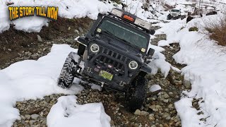 Snow Wheeling Jeep Gladiator VS Uphill OffRoad Trail [upl. by Joellyn]