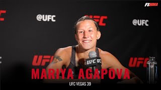 Mariya Agapova UFC Vegas 39 full postfight interview [upl. by Anerok517]