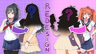 Redrawing Ayano and Osana from Yandere Simulator  Speedpaint and voiceover [upl. by Abagael]