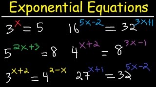 Solving Exponential Equations With Different Bases Using Logarithms  Algebra [upl. by Jerrilee]